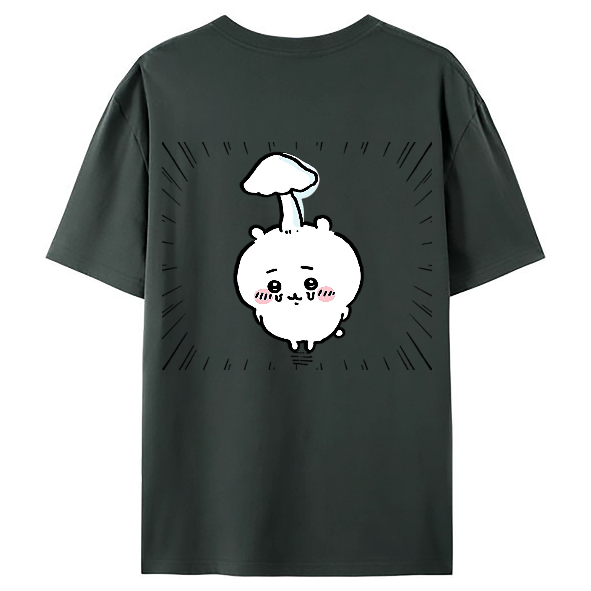 （画像用） ちいかわ ちいかわ Chii-kawa chiikawa 綿100％ メンズ半袖Tシャツ（バックプリント） 通気性